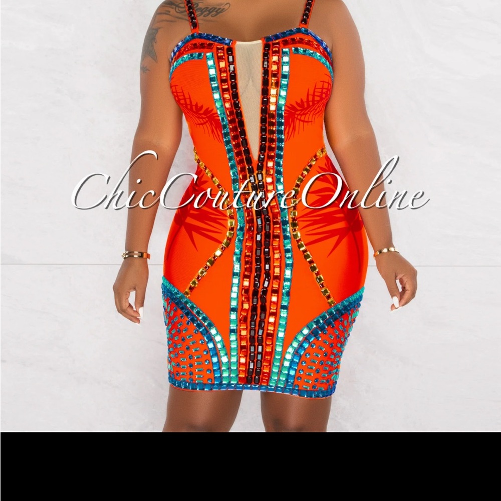 Chic Couture online embellished bandage dress